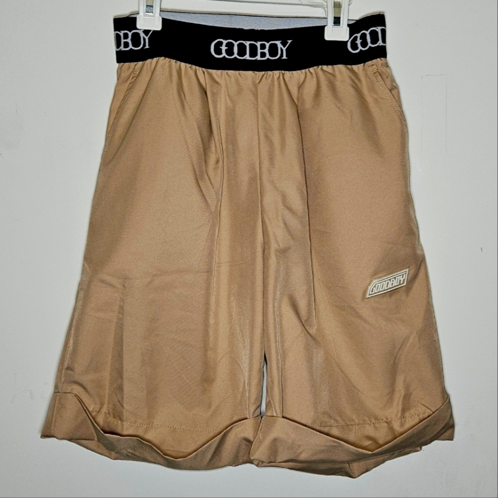 Men's XOXOGOODBOY Beige Black-Banded Turnup Chino Shorts